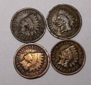 LOT 4 INDIAN CENTS #2 #580-90 - Bild 1 von 1