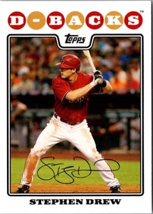 2008 Topps Stephen Drew #8 Arizona Diamondbacks Baseball Card - Picture 1 of 2