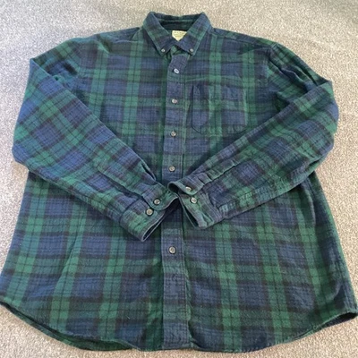 LL Bean Flannel Shirt Mens Large Plaid Button Down Slightly Fitted Casual - Image 1 of 4