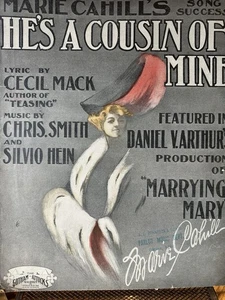 1906 11x14 Black Composer Chris Smith Ragtime sheet music HE’S A COUSIN OF MINE - Picture 1 of 2