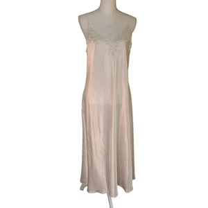 vintage gold label victorias secret maxi slip dress nightgown cream womens sz L - Picture 1 of 8