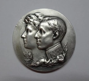 Medaglia Esposizione Spagnola / Francese - ZARAGOZA - Spagna - 59 mm - ANNO 1908 - Foto 1 di 2
