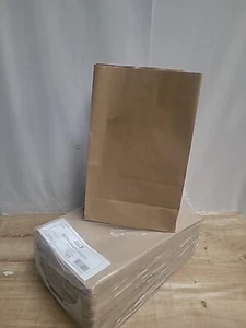 125 bolsas de papel marrón comida Kraft 25 X 40 X 14 cm bolsas para llevar SOS 21 lb - Imagen 1 de 4
