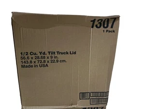 NEW Rubbermaid 1307 Heavy Duty 1/2 Cu. Yard Tilt Truck Lid BLACK - Picture 1 of 7