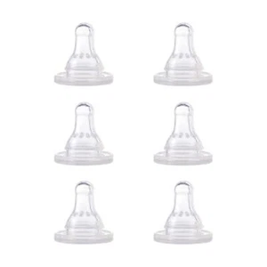 First Essentials Replacement Nipples Nuk 0+m Slow 6/Pack Silicone BPA Free - Picture 1 of 4