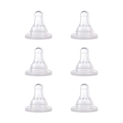 First Essentials Replacement Nipples Nuk 0+m Slow 6/Pack Silicone BPA Free - Image 1 of 4