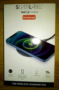 Silver Label Fast Charge 15w Universal Wireless Charging Pad - Qi Compatible - Picture 1 of 7