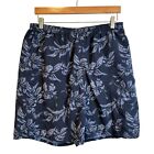 Patagonia Baggies Longs 7" Swim Shorts Mens Size Large Blue Floral Flowers Lined