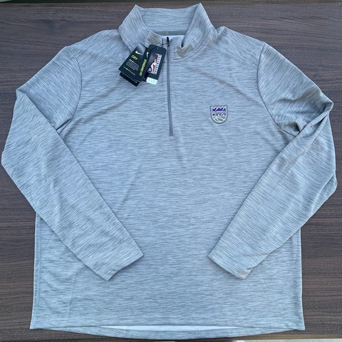 Nike Dri Fit Sacramento Kings NBA Quarter 1/4 Zip Pullover Mens 2XL GRAY $70 Cover