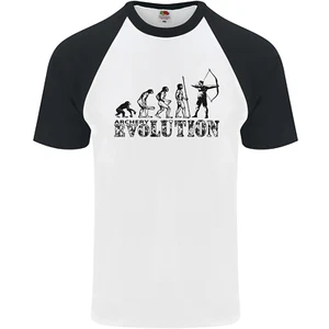 Evolution of an Archer Funny Archery Archer Mens s/S Baseball T-Shirt - Picture 1 of 50