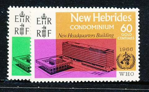 NEW HEBRIDES 1966 W.H.O. SG120/121 BLOCKS OF 4 MNH Cover