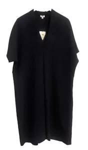 Vince V-Neck Tunic Short Sleeve Dress in Navy Size Large Womens NWT MSRP $375 - Picture 1 of 7