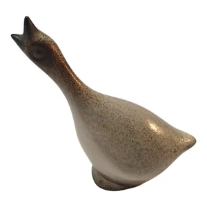 Vintage Howard Pierce Brown Speckled Goose Figurine - Picture 1 of 8
