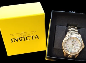 NEW!! Mens Luxury Watch Automatic Invicta MOP Dial Crystal Bezel - Picture 1 of 10