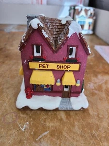 California Creations #10276 "Pet Shop" Painted Plaster Building - Picture 1 of 6