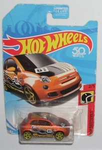 NEW 2018 Hot Wheels HW Daredevils #2 FIAT 500 Orange 50th Anniversary - Picture 1 of 1