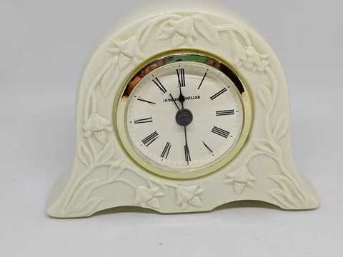 Vintage Howard Miller Ivory Porcelain Mantle/Alarm Clock Cover