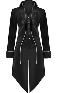 Mens Steampunk Vintage Tailcoat Jacket Gothic Victorian Frock Coat 2XL - Picture 1 of 2