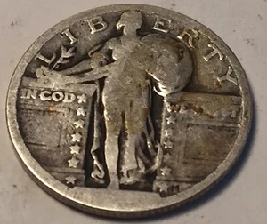 STANDING LIBERTY QUARTER COIN 90% Silver. - Imagen 1 de 2
