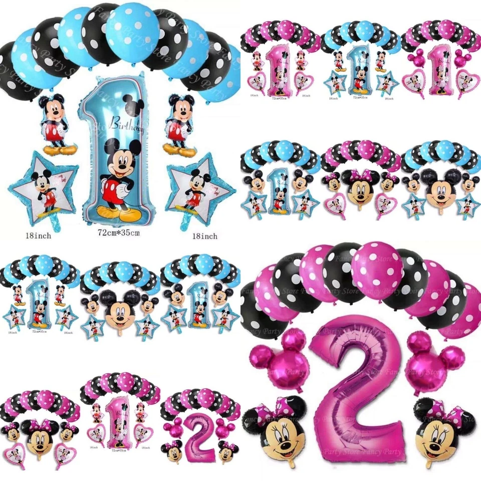 Mickey Minnie Mouse Disney Birthday Balloons Baby Shower Gender Reveal Party - Image 1 of 1