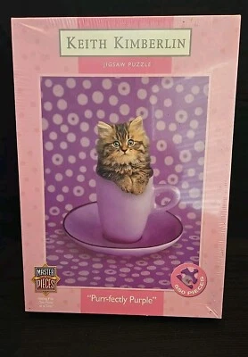 550 Piezas Puzzle Gatito Gato Obras Maestras Keith Kimberlin Purrfectly Purple 2003 Foto 1 de 4