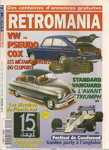RETROMANIA 85 STANDARD VANGUARD 1947 1963 VISITE CHEZ TECNO VW 1500 1600 411 412 - Imagen 1 de 1
