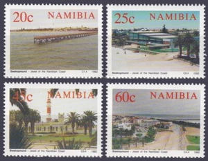 Namibia 1992 MNH 4v, Jewels of Namibian Coast, Lighthouse, Bridge - Picture 1 of 1