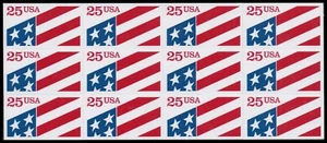 US 2475a Flag 25c ATM booklet 12 MNH 1990 - Picture 1 of 1