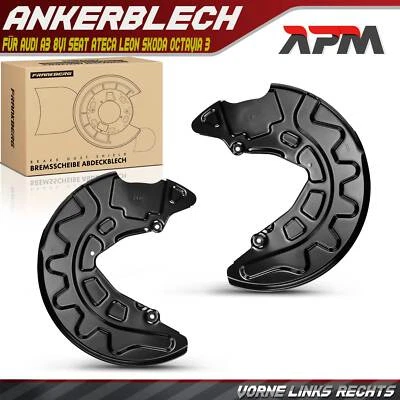 2x Ankerblech Bremsscheibe Vorne für Audi A3 8V1 Seat Ateca Leon Skoda Octavia 3