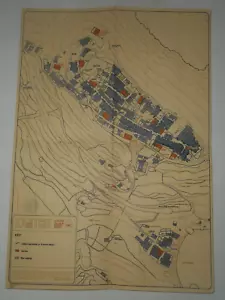 Vintage Karte Kontur Stadtgebäude KASTRO SIFNOS GRIECHENLAND historische Broschüre 1972 - Bild 1 von 20