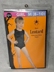 Children's Black Leotard - Costume, Dance, Gymnastics - Girls Medium Size 8-10 - Picture 1 of 3