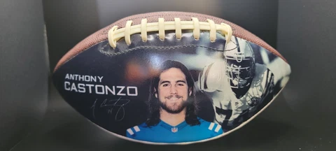 Official NFL "The Duke" Anthony Castonzo #74 Indianapolis Colts Wilson Ball Cover