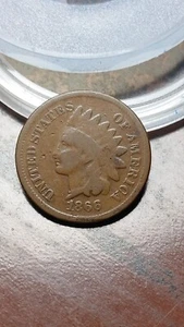 1866 Indian Head Cent Penny VG Couple of Contact Marks in Field W405 - Picture 1 of 2