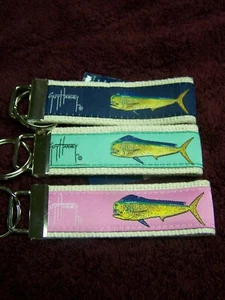 GUY HARVEY KEY STRAP RING MAHI MAHI DORADO BULL DOLPHIN VAROIUS COLORS - Picture 1 of 4