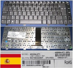 Keyboard qwerty Spanish HP Compaq 540 541 6520S V061126AK1 455264-071 456624-071 - Picture 1 of 1