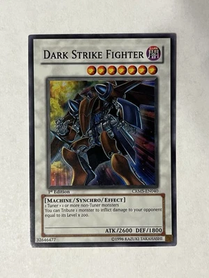 Dark Strike Fighter CRMS-EN040 Super Rare 1st Edition Light Play English YuGiOh! - Image 1 of 4