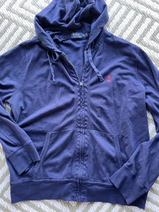 Polo Ralph Lauren XXL Blue Full Zip Hoodie  - Picture 1 of 3