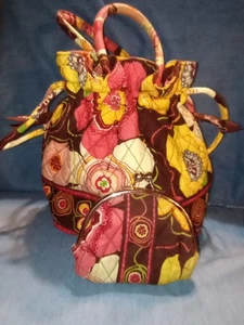Vera Bradley Drawstring Bucket Bag & Double Open Wallet Buttercup Multi Color - Picture 1 of 7