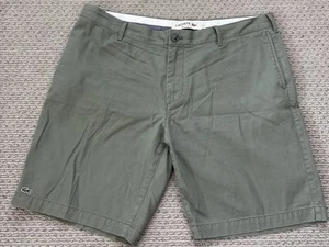 Lacoste Regular Fit Mens Shorts Size 38 Green 4 Pockets Flat Front Preppy - Bild 1 von 8