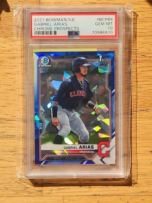 PSA 10 GABRIEL ARIAS 1st 2021 Bowman Chrome SAPPHIRE Edition RC GEM MINT - Image 1 of 2