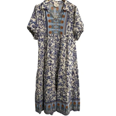 Vestido midi con estampado floral Umgee para mujer talla pequeña bohemio floral Foto 1 de 4