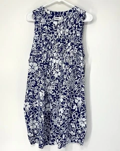 Sonoma NWT women’s dress size petite large Floral Sleeveless Sheath Linen Blend - Picture 1 of 8
