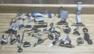 🔥Vtg Lot (28) Computer Ribbon Cables W/ Adapters Plugs Sizes Space Shuttle IBM - Picture 1 of 18