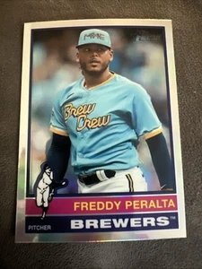 2025 Topps Heritage - Freddy Peralta #76 Chrome Blue Border /150 - Bild 1 von 2