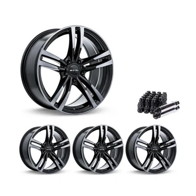 Set of 4 19" Black Alloy Wheel Rims 5x120 fits 2002-06 BMW 325i, RTXI2 5Lug - Image 1 of 4