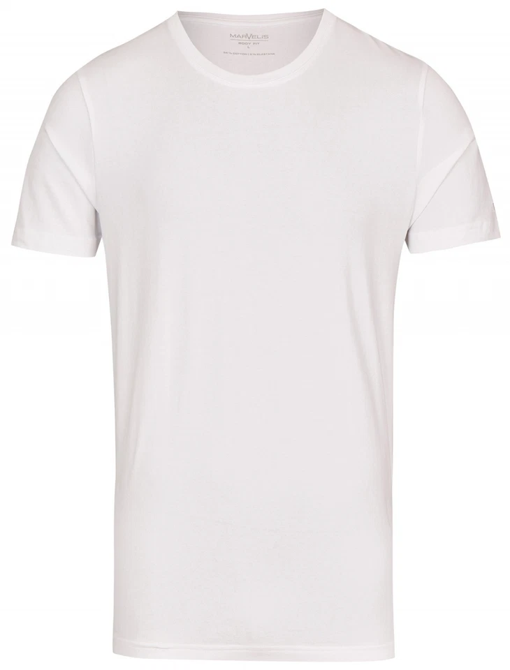Marvelis Herren T-Shirt Doppelpack Body Fit Rundhals weiß 2822 00 00 - Bild 1 von 1