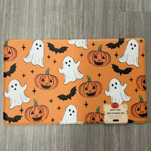 Halloween Anti-Fatigue Mat Ghost Pumpkin Bat Orange 18"x30" (NEW) - Picture 1 of 1