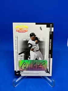 2004 Donruss Throwback Threads Carlos Lee Autograph /50 Auto white sox - Picture 1 of 4