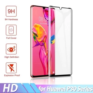 For Huawei P30 PRO LITE P30 Pro Full Curved Tempered Glass Screen Protector Film - Picture 1 of 4