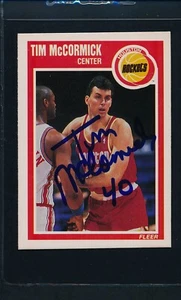 1989/90 Fleer #60 Tim McCormick Houston Rockets Signed Auto *54030 - Picture 1 of 1